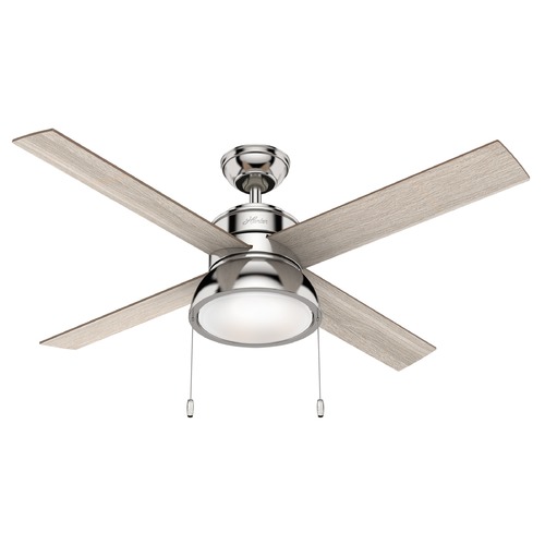 Hunter Fan Company 52-Inch Loki Fan in Polished Nickel by Hunter Fan Company 54153