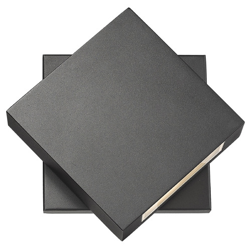 Quadrate Black LED Outdoor Wall Light by Z-Lite