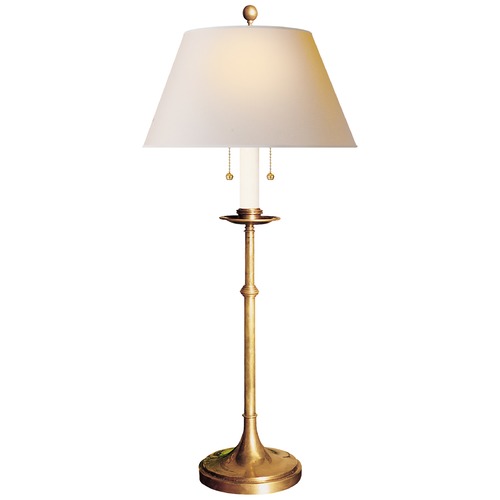 Visual Comfort Signature Collection E.F. Chapman Dorchester Club Lamp in Antique Brass by Visual Comfort Signature CHA8188ABNP