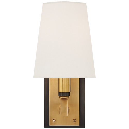 Visual Comfort Signature Collection Thomas OBrien Watson Sconce in Bronze & Brass by Visual Comfort Signature TOB2284BZHABL