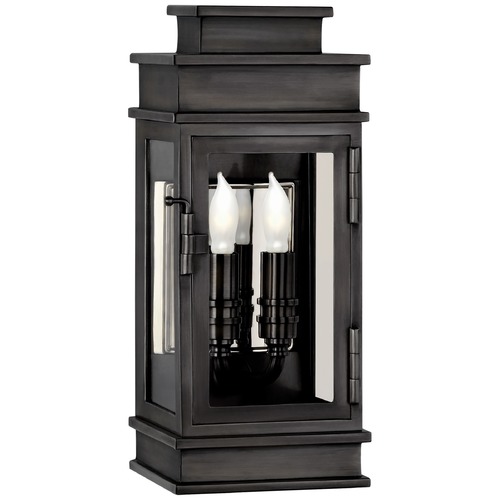 Visual Comfort Signature Collection E.F. Chapman Linear Mini Indoor Lantern in Bronze by Visual Comfort Signature CHD2907BZCG