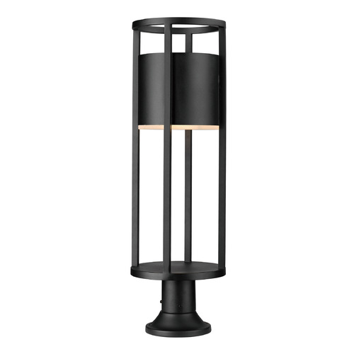 Z-Lite Luca Black LED Post Light by Z-Lite 517PHB-553PM-BK-LED