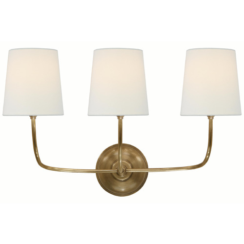 Visual Comfort Signature Collection Thomas O'brien Vendome Hand-Rubbed Antique Brass Sconce