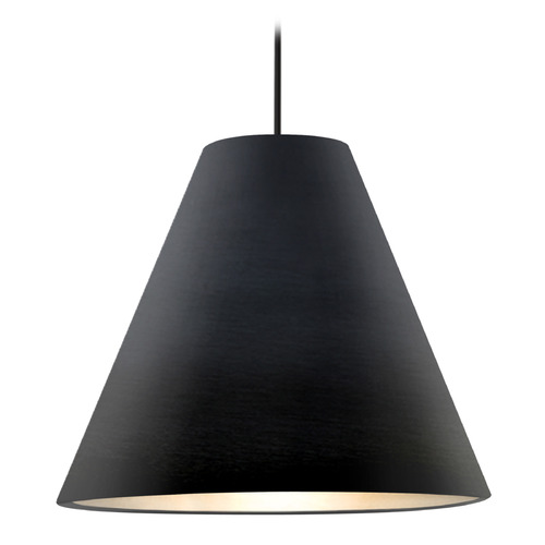 Besa Lighting Besa Lighting Dylan Black LED Pendant Light with Conical Shade 1TT-DYLANBK-LED-BK