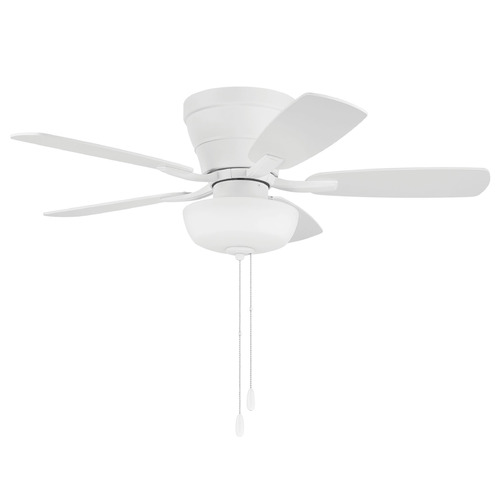 Craftmade Lighting Wheeler White LED Ceiling Fan with Light