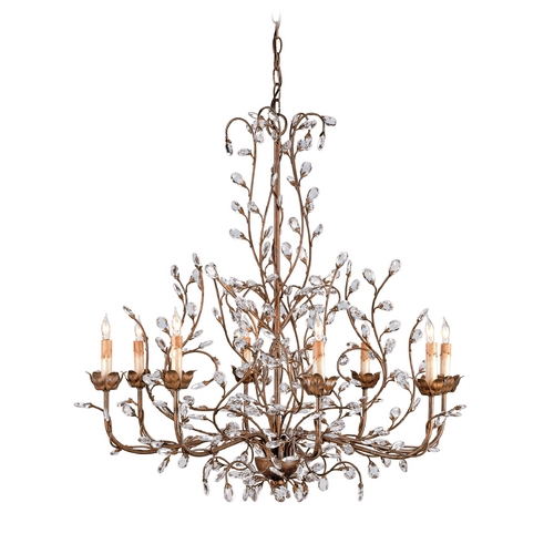 Crystal Bud 33-Inch Chandelier in Cupertino Finish by Currey & Company