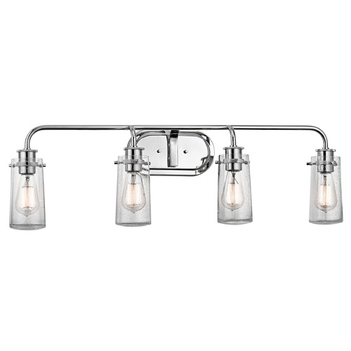 Kichler Lighting Seeded Glass Bathroom Light Chrome by Kichler Lighting 45460CH