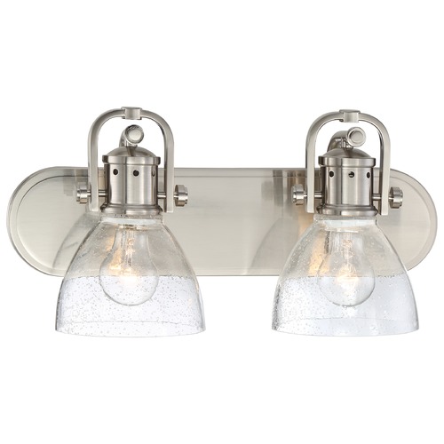 Seeded Glass Bathroom Light Brushed Nickel by Minka Lavery