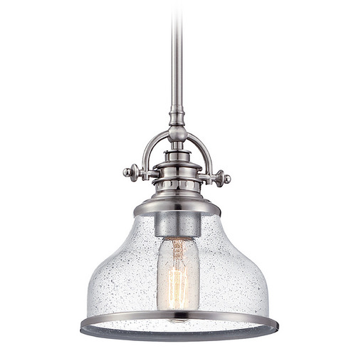 Grant 8-Inch Pendant in Brushed Nickel by Quoizel Lighting