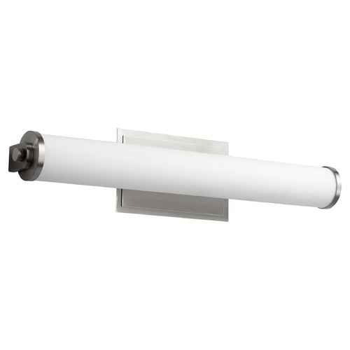 Tempus 24-Inch LED Vanity Light in Satin Nickel by Oxygen Lighting