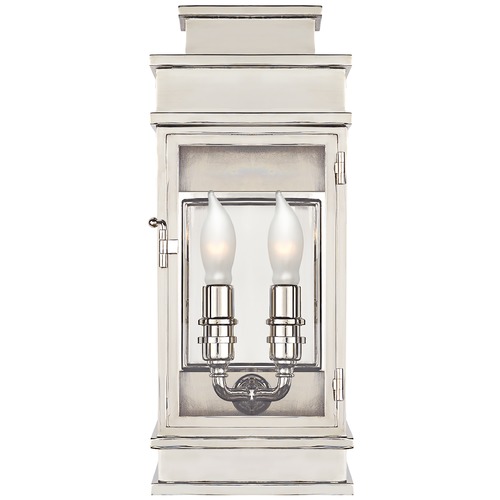 Visual Comfort Signature Collection E.F. Chapman Linear Mini Indoor Lantern in Nickel by Visual Comfort Signature CHD2907PNCG