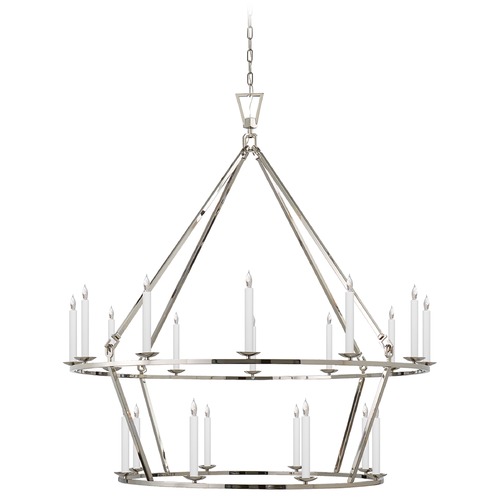 E.F. Chapman Darlana X-Large Chandelier in Nickel by Visual Comfort Signature