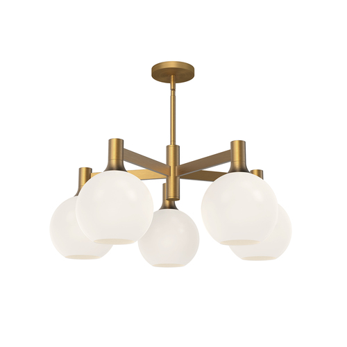 Castilla 5-Light Chandelier in Aged Gold by Alora Lighting