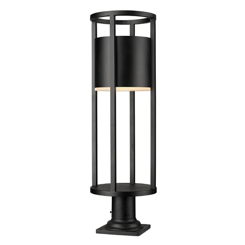 Z-Lite Luca Black LED Post Light by Z-Lite 517PHB-533PM-BK-LED