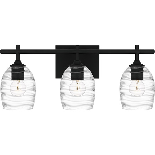 Lucy Matte Black Bathroom Light by Quoizel Lighting
