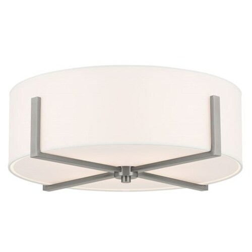 Kichler Lighting Malen Classic Pewter Flush Mount Light by Kichler Lighting 52594CLP