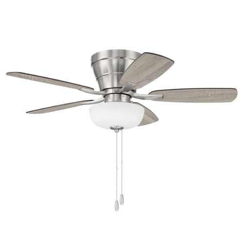 Craftmade Lighting Wheeler Brushed Polished Nickel LED Ceiling Fan with Light