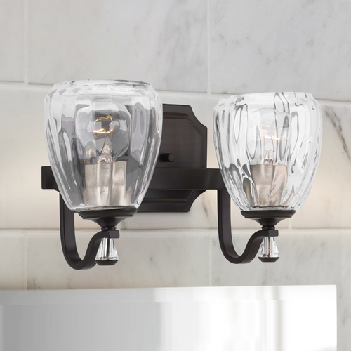 Anjoux Antique Bronze 2-Light Bathroom Light by Progress Lighting