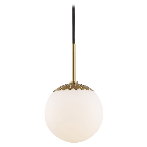 Paige Aged Brass Pendant by Mitzi by Hudson Valley