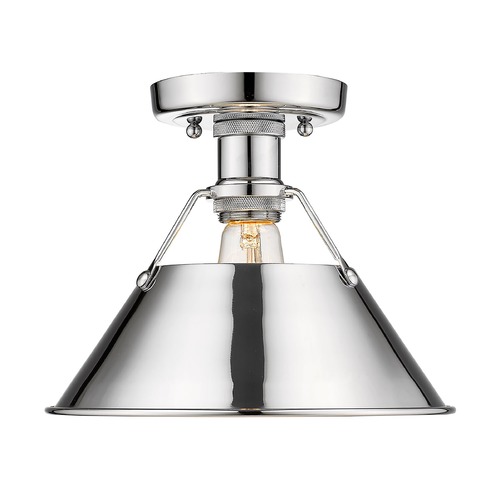 Orwell Semi-Flush Mount in Chrome by Golden Lighting
