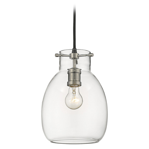 Bella Matte Black & Brushed Nickel Mini Pendant by Z-Lite