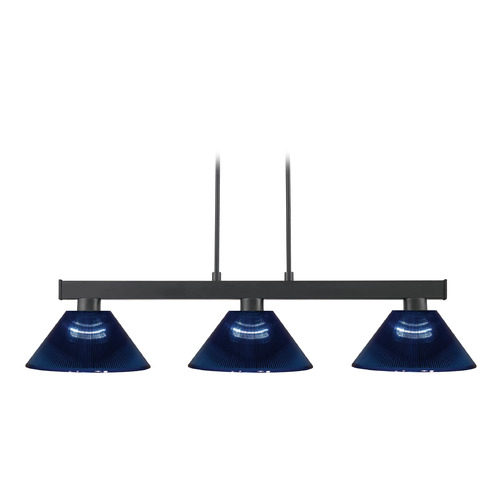 Cobalt Matte Black Billiard Light by Z-Lite