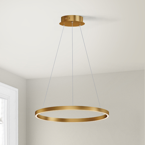 Groove 24-Inch LED Pendant in Gold by ET2 Lighting