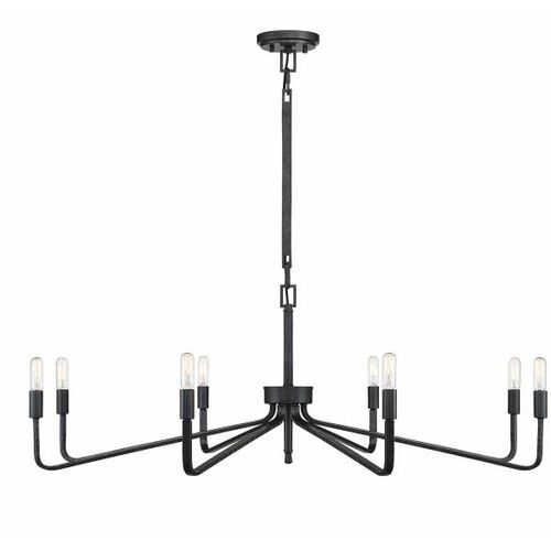 Salem 8-Light 40-Inch Chandelier in Forged Iron by Savoy House