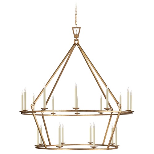 E.F. Chapman Darlana Chandelier in Gilded Iron by Visual Comfort Signature