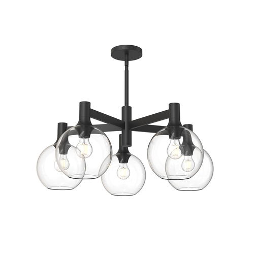 Castilla 5-Light Chandelier in Black by Alora Lighting