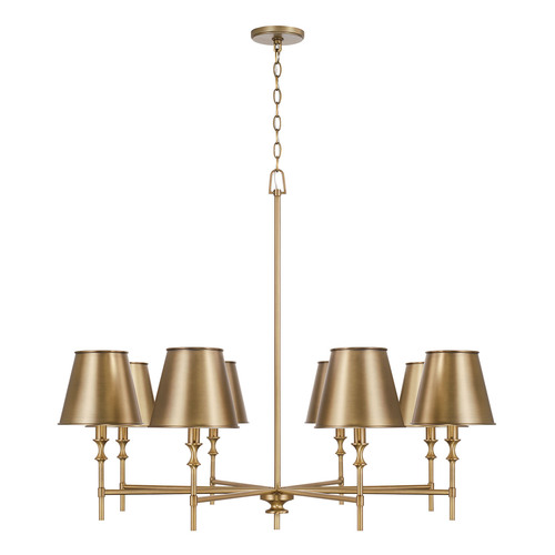 Capital Lighting Whitney 8-Light Chandelier in Aged Brass by Capital Lighting 449781AD-707