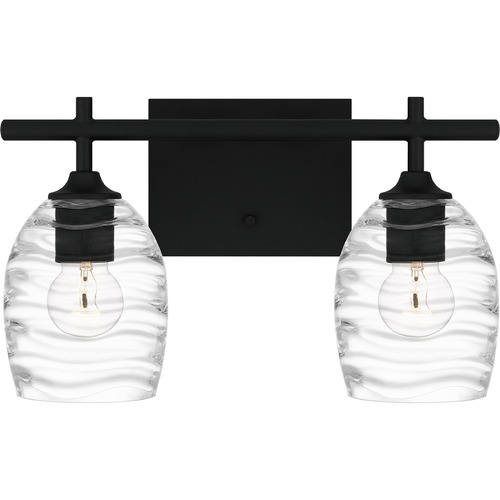 Lucy Matte Black Bathroom Light by Quoizel Lighting