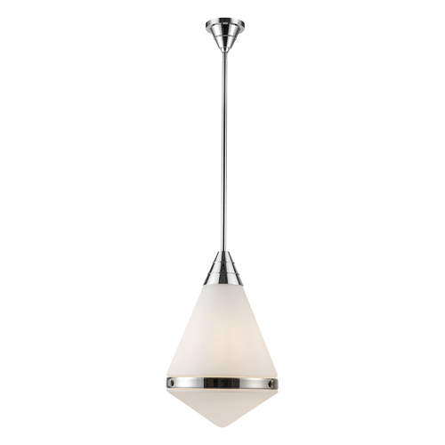 Willard 13.50-Inch Pendant in Polished Nickel by Alora Lighting