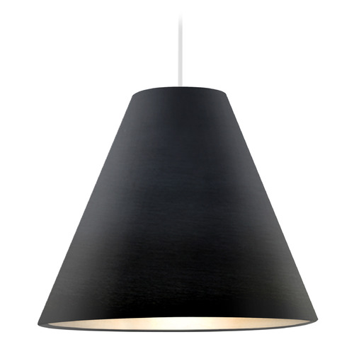 Besa Lighting Besa Lighting Dylan White LED Pendant Light with Conical Shade 1TT-DYLANBK-LED-WH