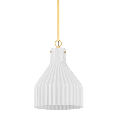 Mitzi by Hudson Valley Corinthia Pendant in Aged Brass by Mitzi by Hudson Valley H881701L-AGB