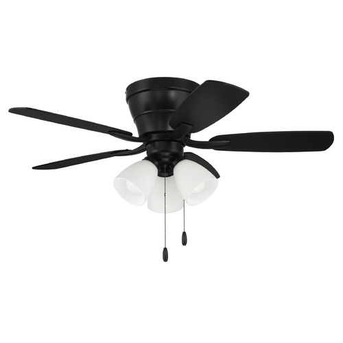 Craftmade Lighting Wheeler Flat Black LED Ceiling Fan with Light