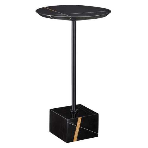 Currey and Company Prado Natural Marble & Black Coffee & End Table