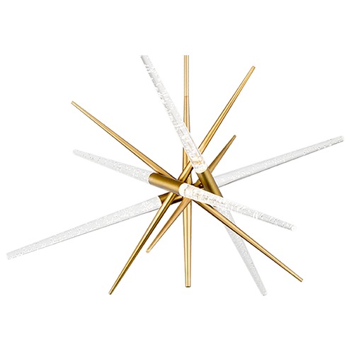 Stormy Aged Brass LED Pendant with Conical Shade by Modern Forms