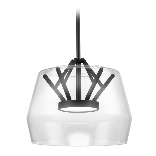 Kuzco Lighting Modern Black LED Pendant 3000K 744LM by Kuzco Lighting PD61412-CL/BK