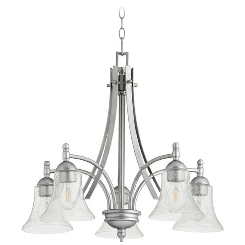 Quorum Lighting Aspen Classic Nickel Chandelier by Quorum Lighting 6477-5-64