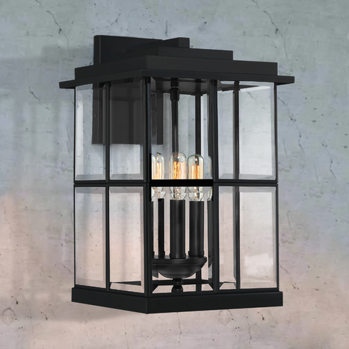 Mulligan Matte Black Outdoor Wall Light by Quoizel Lighting