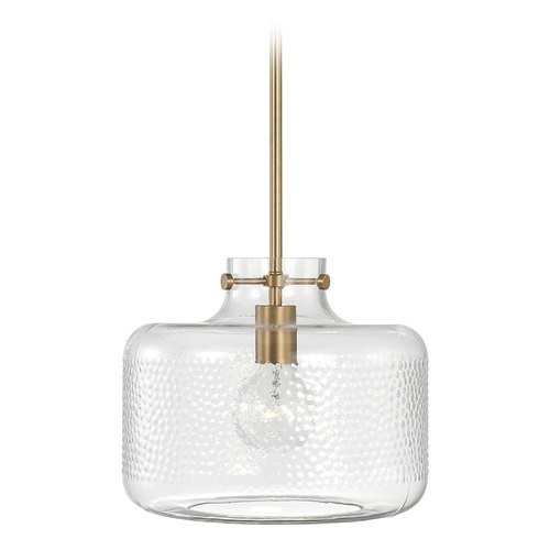 HomePlace by Capital Lighting Brighton 11.50-Inch Pendant in Aged Brass by HomePlace by Capital Lighting 342512AD