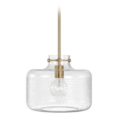 Capital Lighting Brighton 11.50-Inch Pendant in Aged Brass by HomePlace by Capital Lighting 342512AD