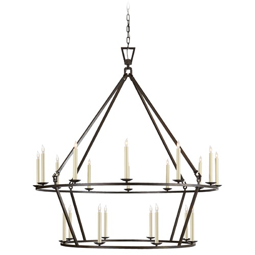 Visual Comfort Signature Collection E.F. Chapman Darlana X-Large Chandelier in Aged Iron by Visual Comfort Signature CHC5199AI