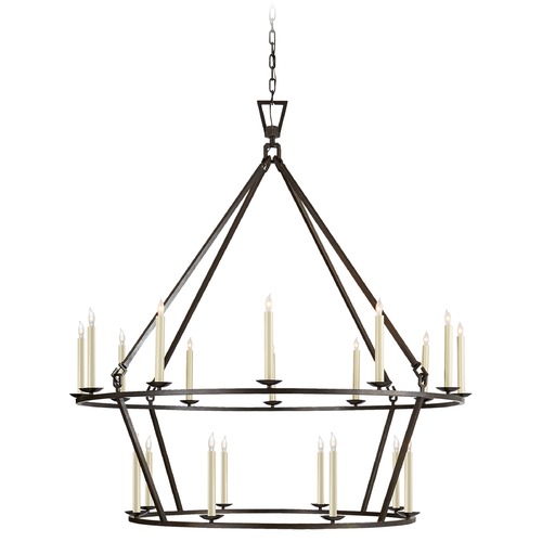 E.F. Chapman Darlana X-Large Chandelier in Aged Iron by Visual Comfort Signature