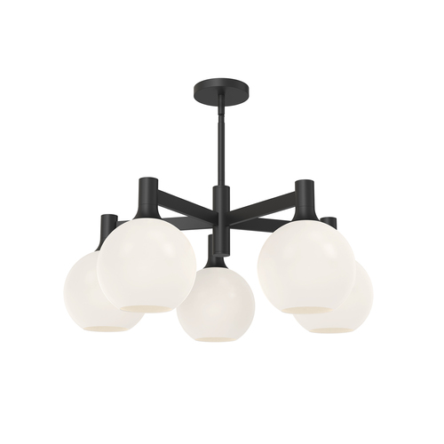 Castilla 5-Light Chandelier in Black by Alora Lighting