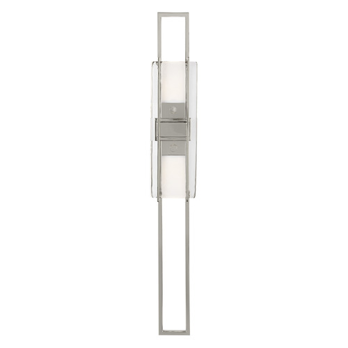 Visual Comfort Modern Collection Mick De Giulio Duelle 28-Inch LED Sconce in Polished Nickel by Visual Comfort Modern 700WSDUE28N-LED927