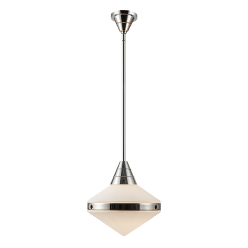 Willard 13.50-Inch Pendant in Polished Nickel by Alora Lighting