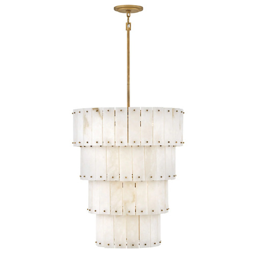 Simone Multi-Tier Chandelier in Burnished Gold by Fredrick Ramond