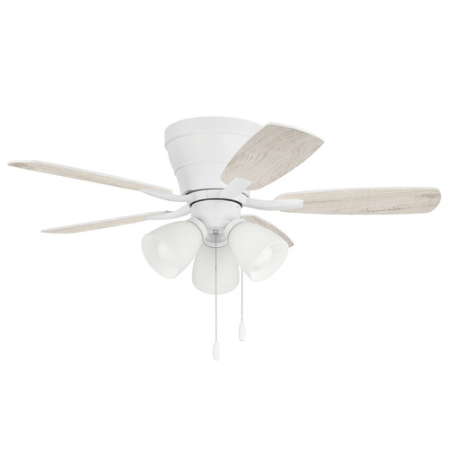 Craftmade Lighting Wheeler White LED Ceiling Fan with Light